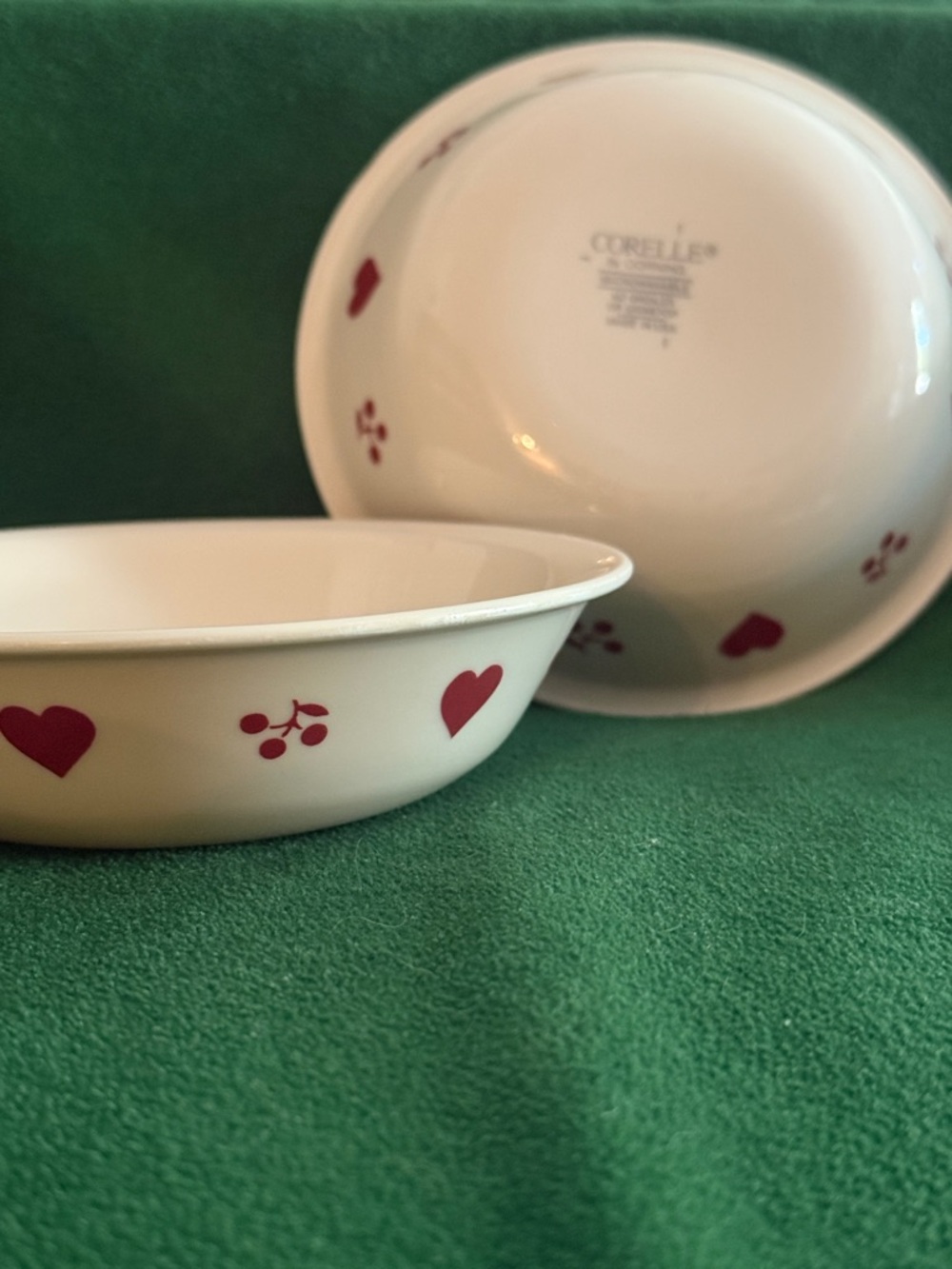 Corelle Hometown Heart & Cherry Bowls (Set of 2 small bowls)